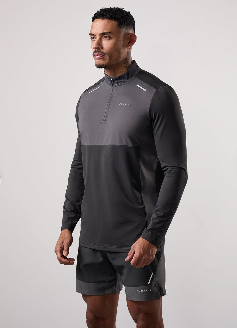 Gym King Advance 1/4 Zip - Urban Grey/Fossil Grey