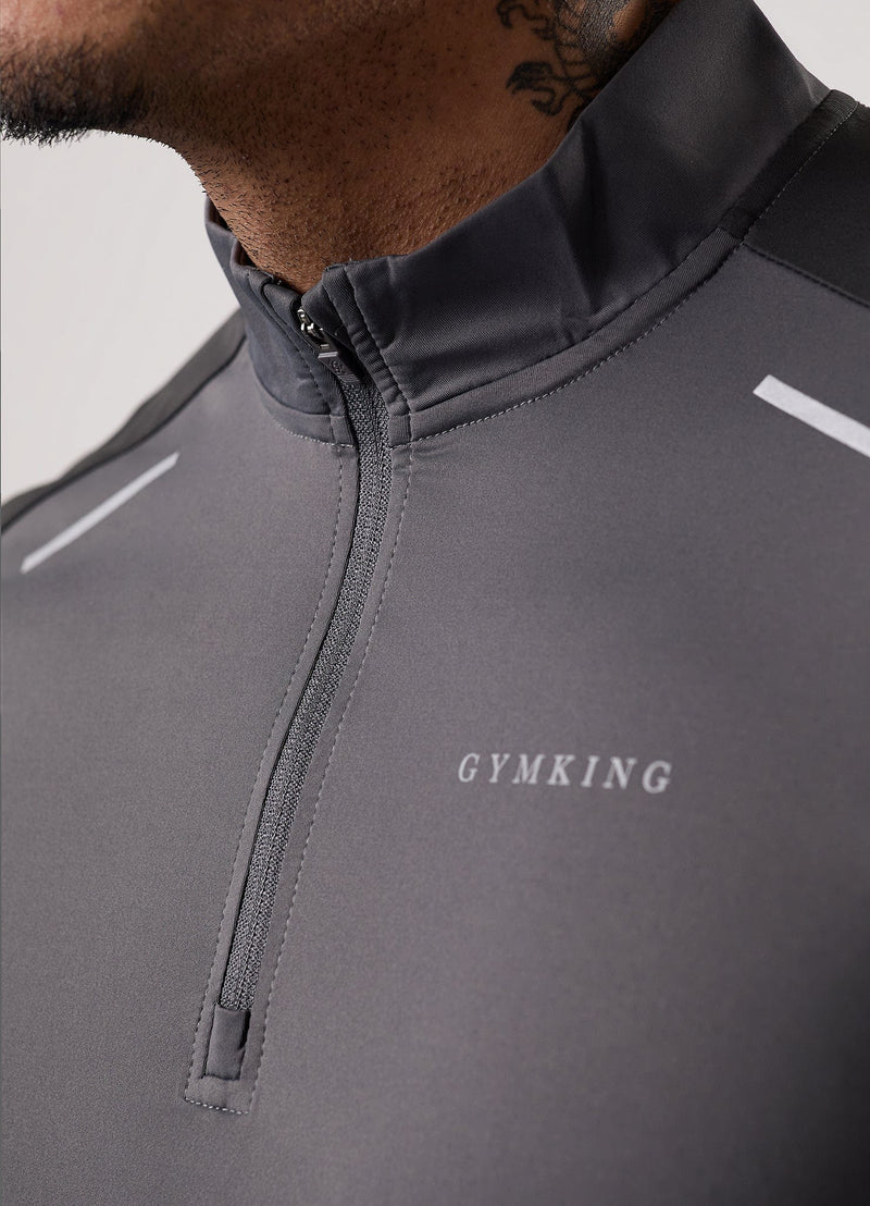 Gym King Advance 1/4 Zip - Urban Grey/Fossil Grey