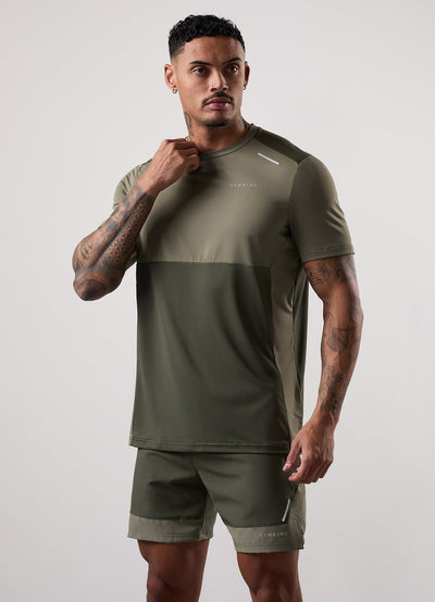 Gym King Advance Tee - Khaki Multi