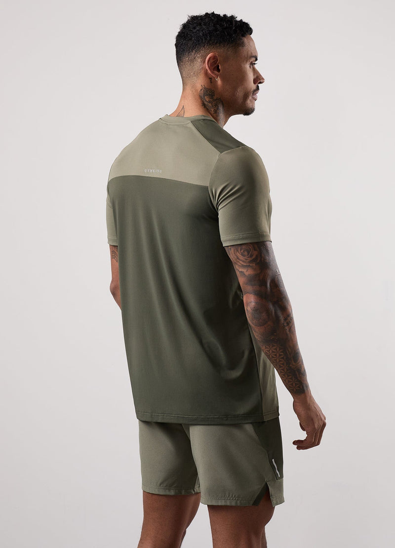 Gym King Advance Tee - Khaki Multi