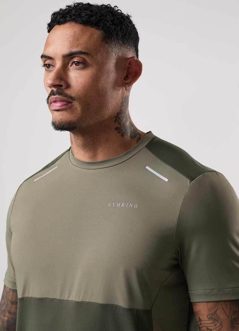 Gym King Advance Tee - Khaki Multi