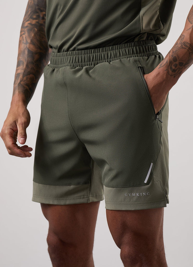 Gym King Advance 6" Short - Khaki Multi