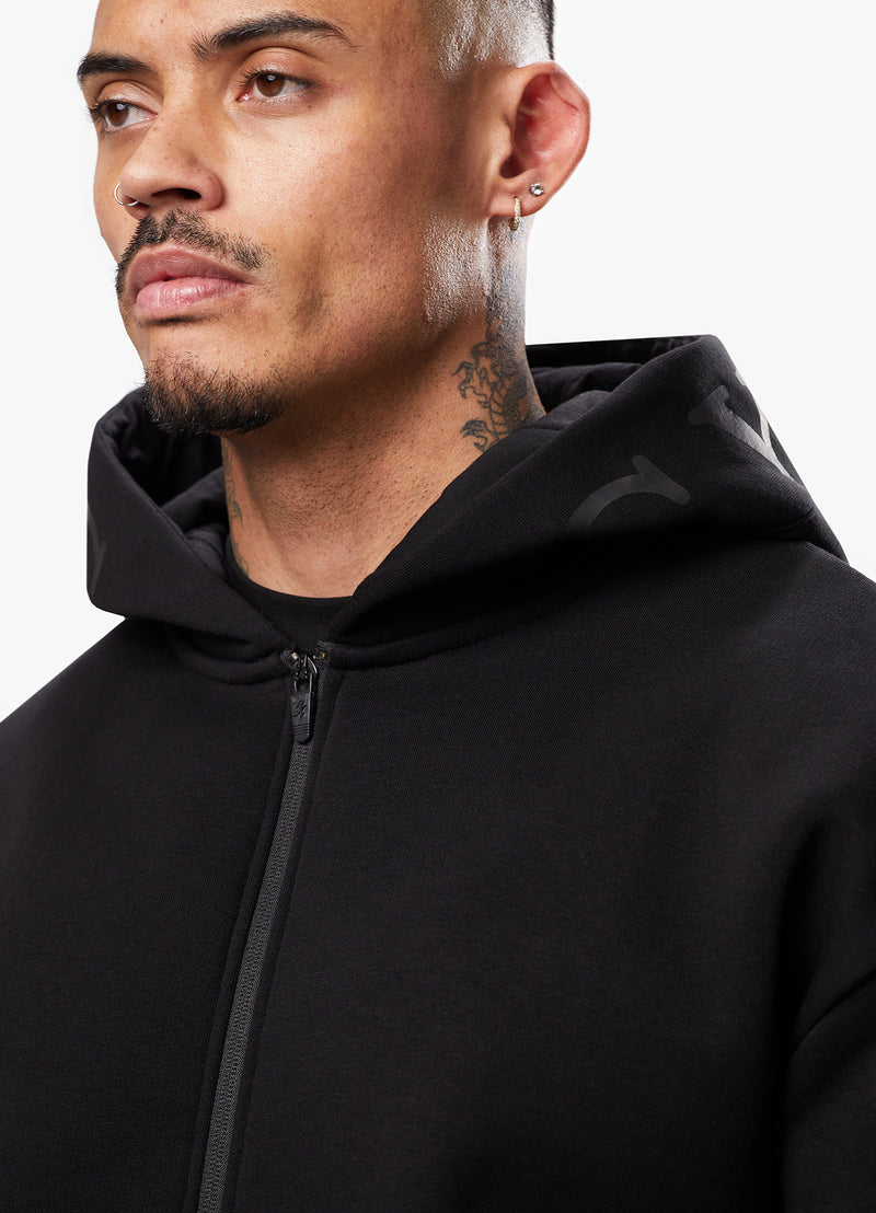 Gym King Alpha 1/2 Zip Hood - Black