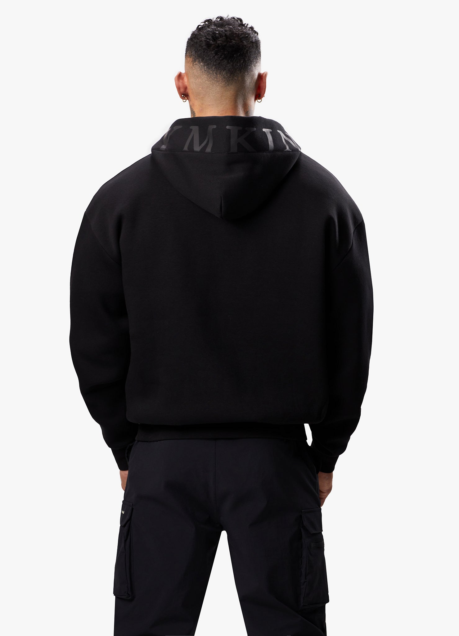 Gym King Alpha 1 2 Zip Hood Black GYM KING