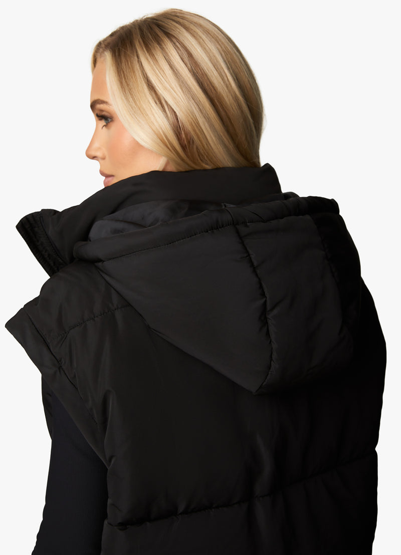 Gym King Align Oversized Gilet - Black