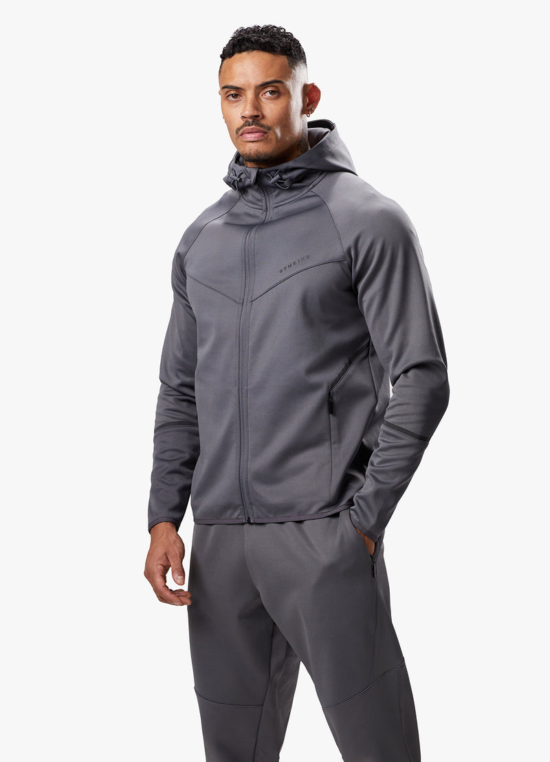 Gym King Alpha Poly FZ Hood - Graphite