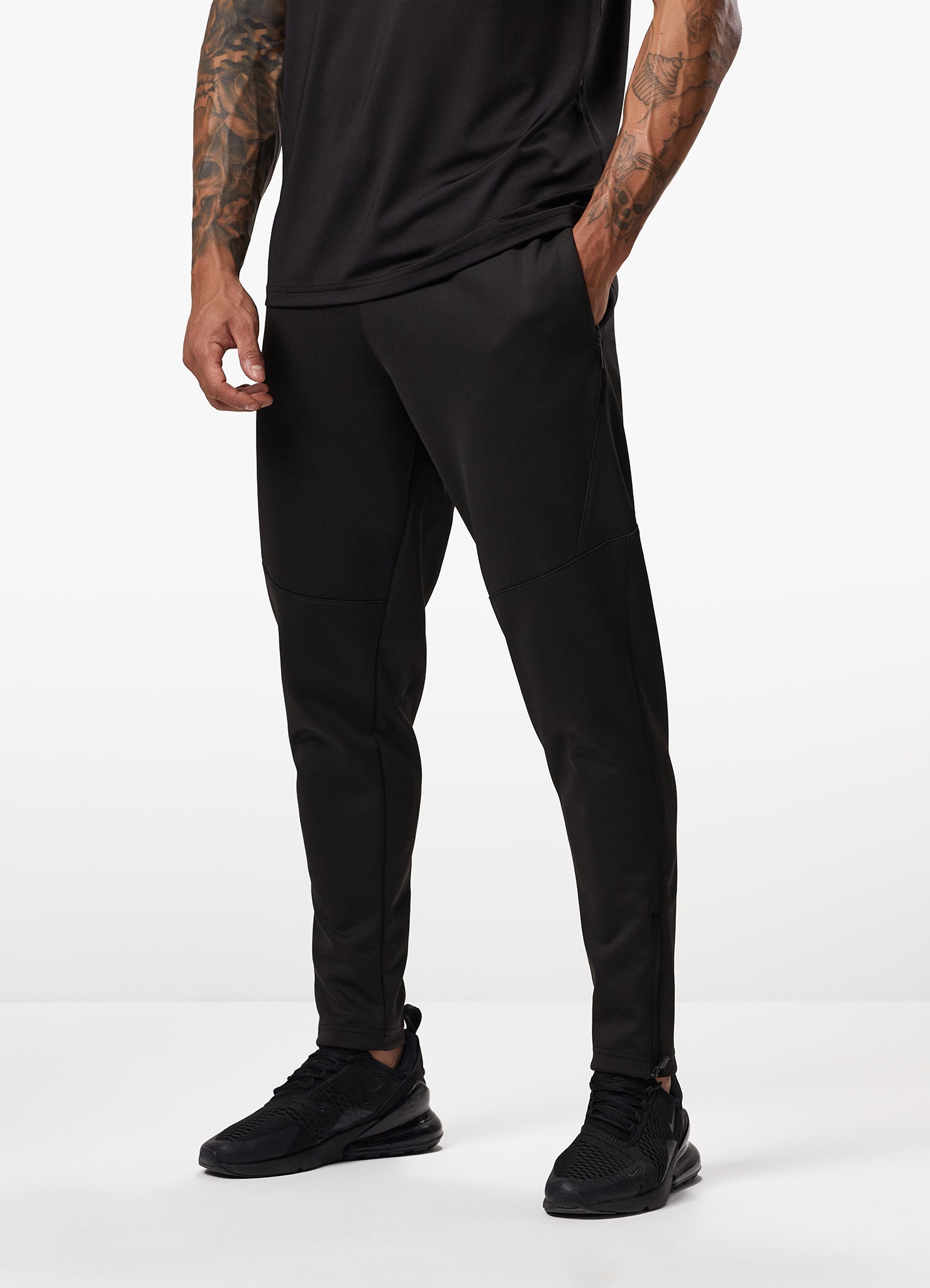 Gym king black poly tracksuit best sale