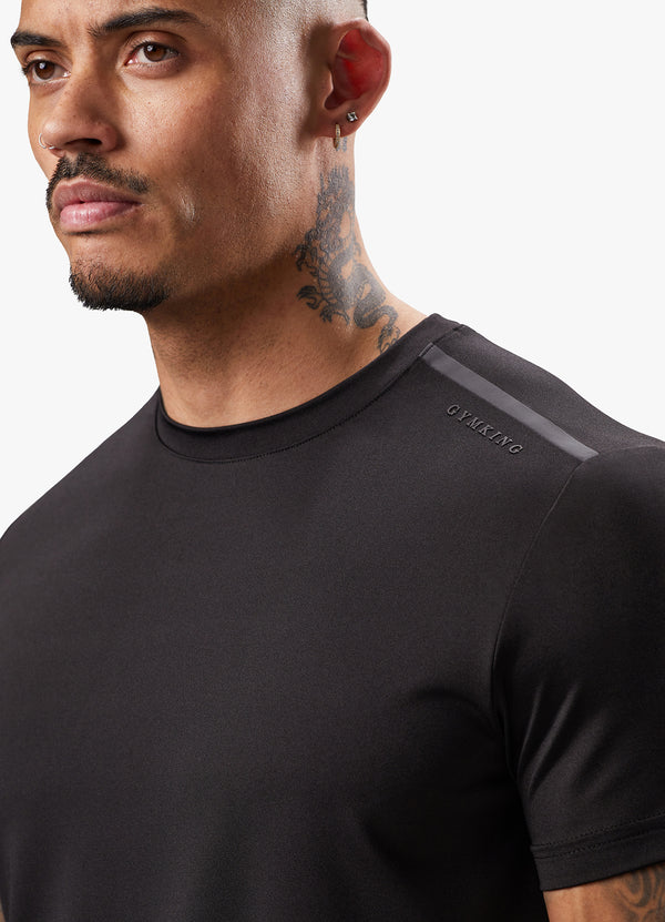 Gym King Alpha Poly Tee - Black