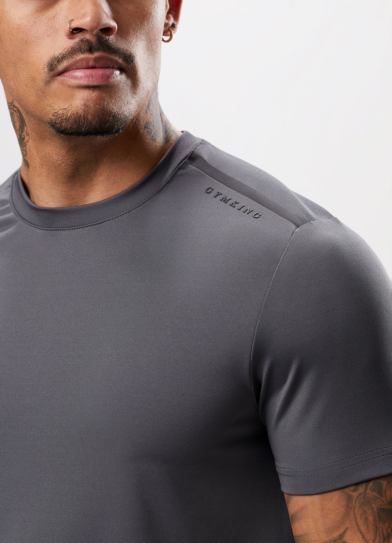 Gym King Alpha Poly Tee - Graphite