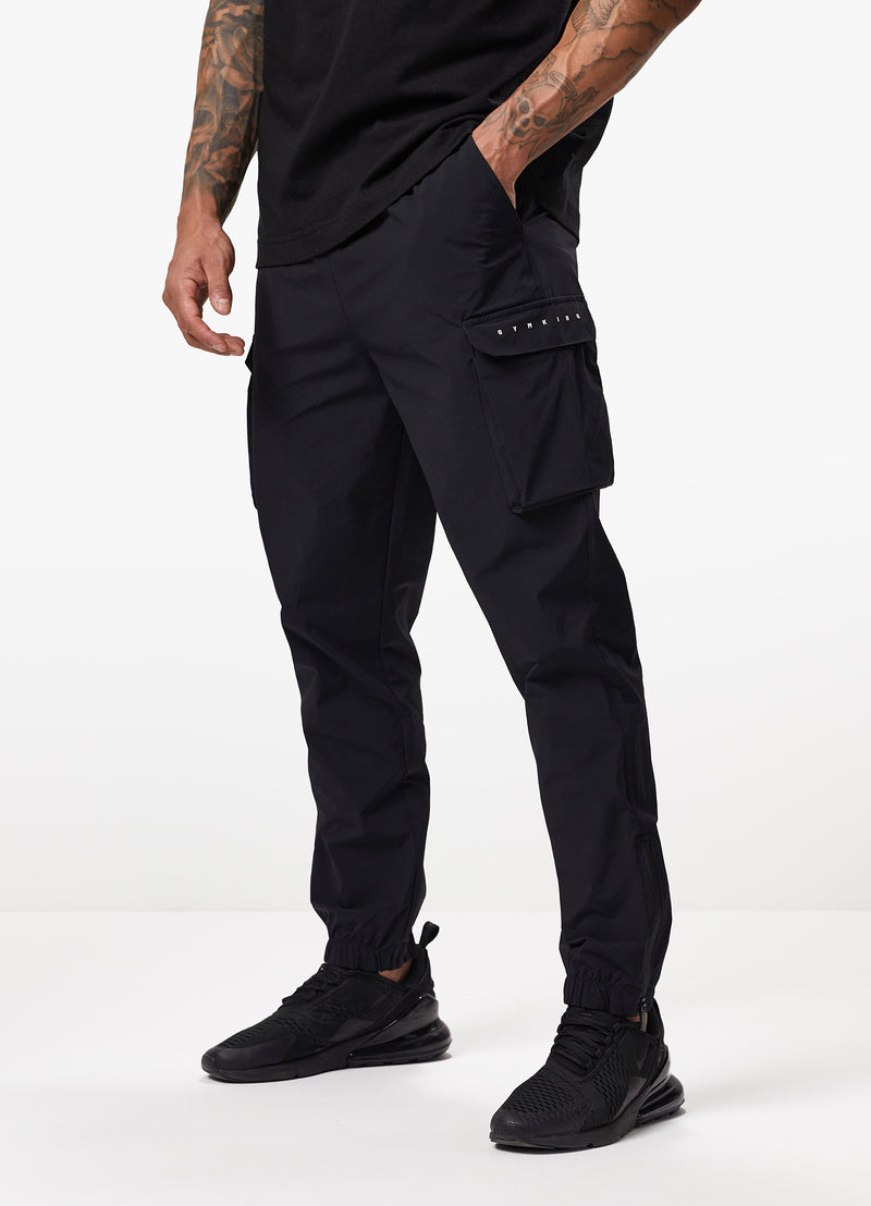 Gym King Rebellion Cargo Jogger - Black