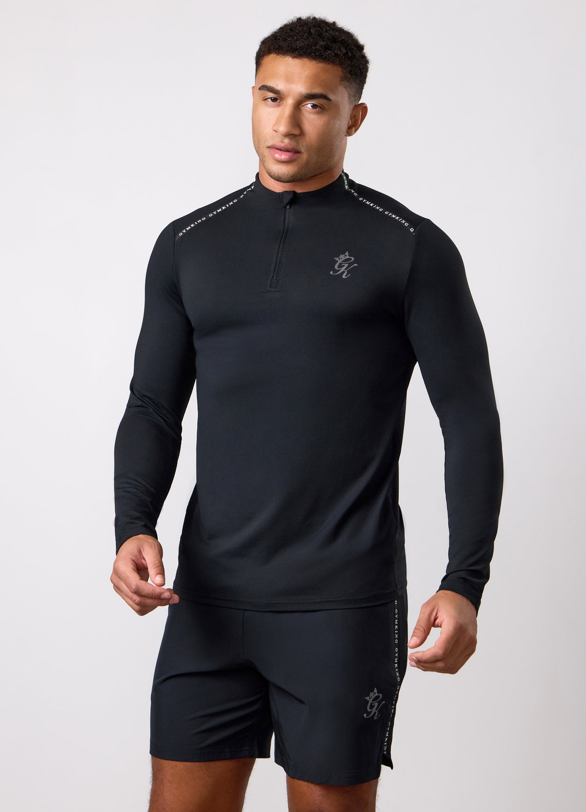 Gym King Ambition Taped 1/4 Zip- Black