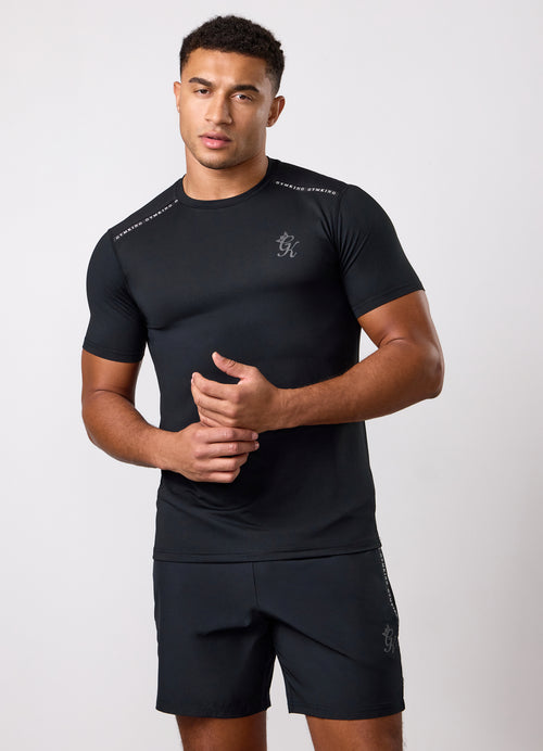Gym King Ambition Taped T-Shirt- Black