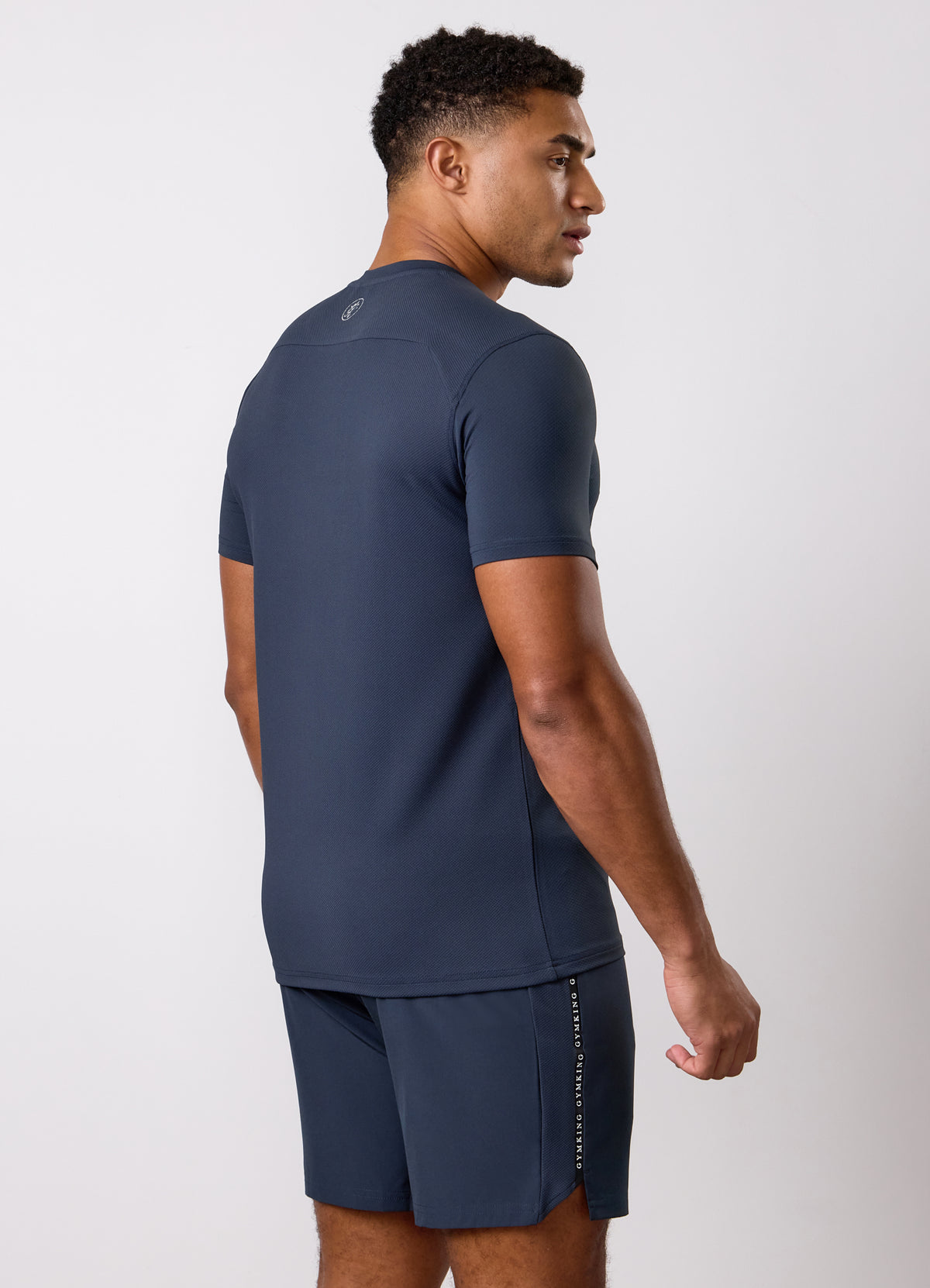 Gym King Ambition Taped T-Shirt- Deep Slate Blue