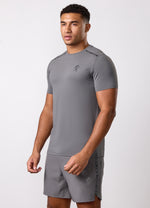 Gym King Ambition Taped T-Shirt- Fossil Grey thumbnail