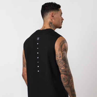 Gym King Aventus Jersey Vest - Black