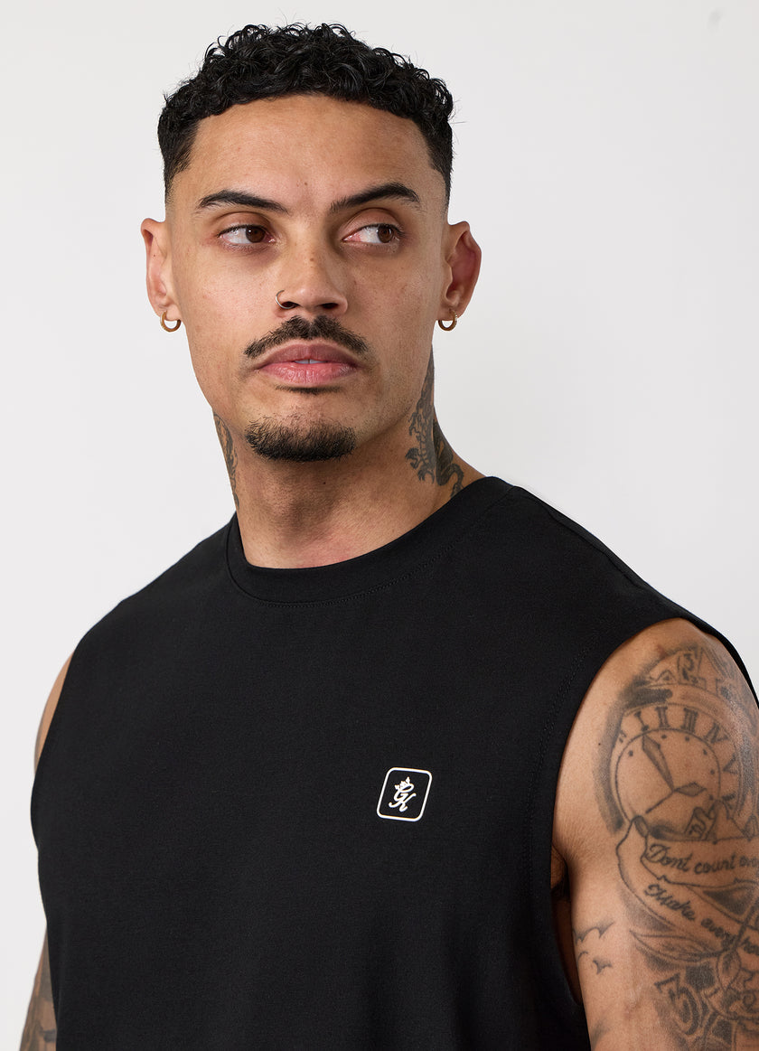 Gym King Apex Jersey Vest - Black