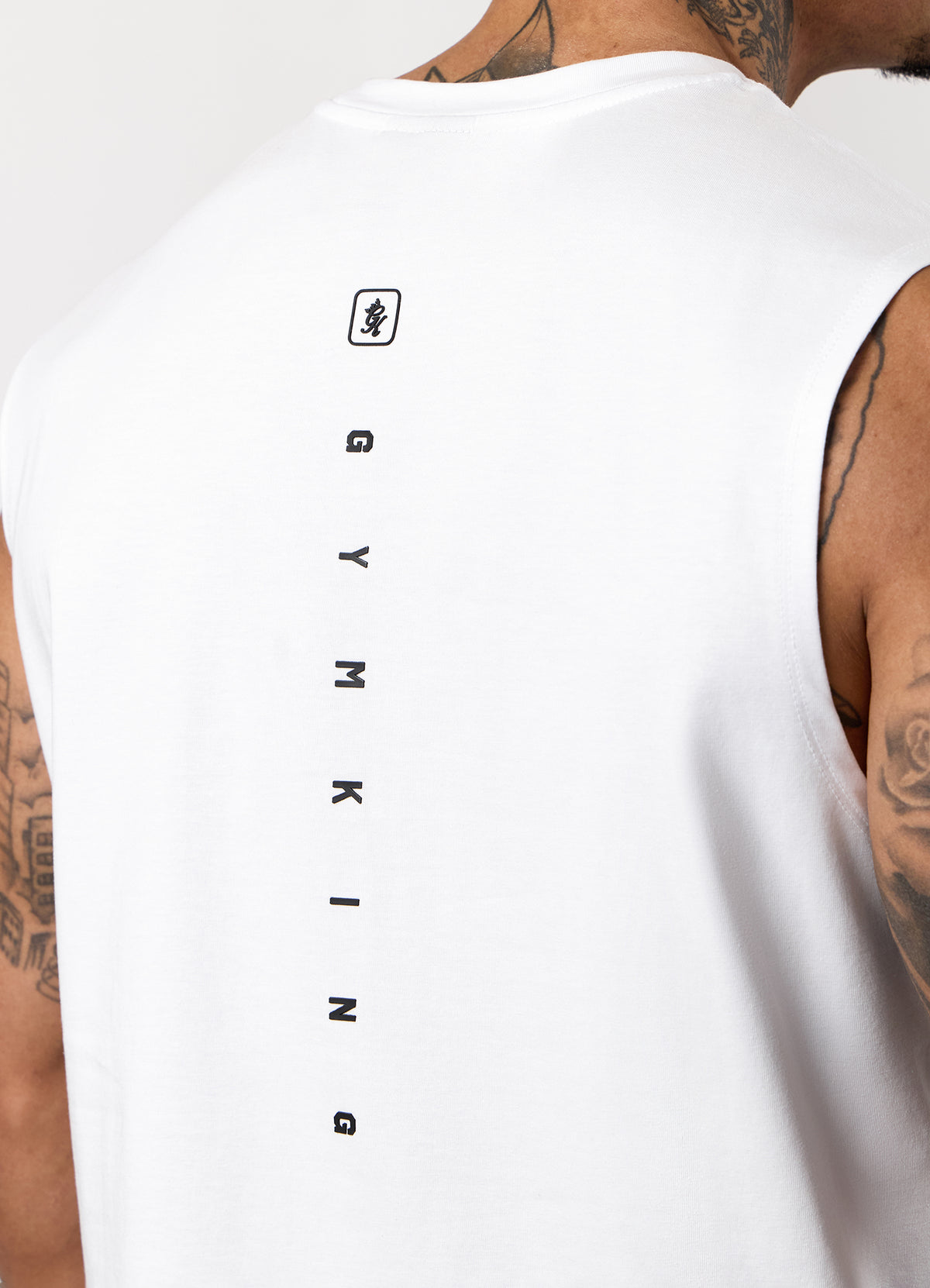 Gym King Apex Jersey Vest - White