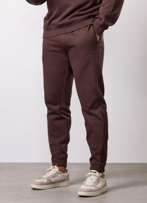 Gym King Ascent Joggingbroek met omgeslagen pijpen van geborsteld fleece - Donkerbruin