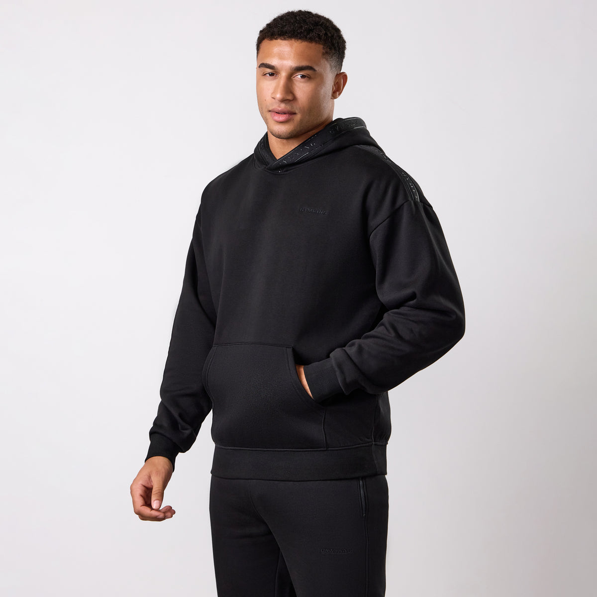 Gym King Ascent Brushed Fleece Hoodie - Black/Black