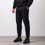 Gym King Ascent Joggingbroek met omgeslagen boorden van geborsteld fleece - Zwart/Zwart (miniatuurafbeelding)