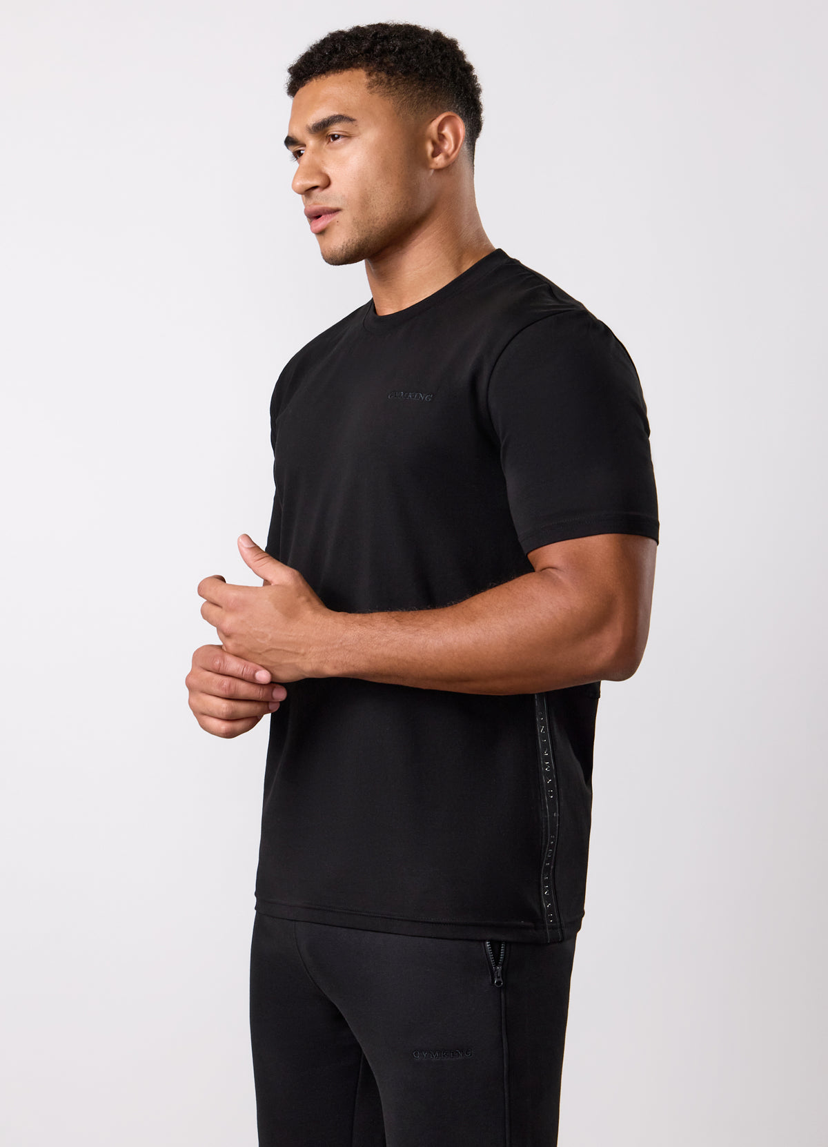Gym King Ascent Jersey T-Shirt – Schwarz/Schwarz