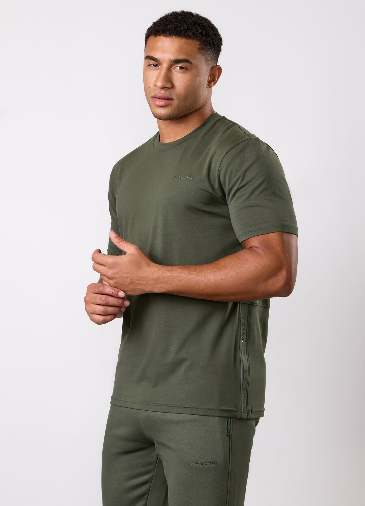 Gym King Ascent Jersey T-Shirt - Dark Olive