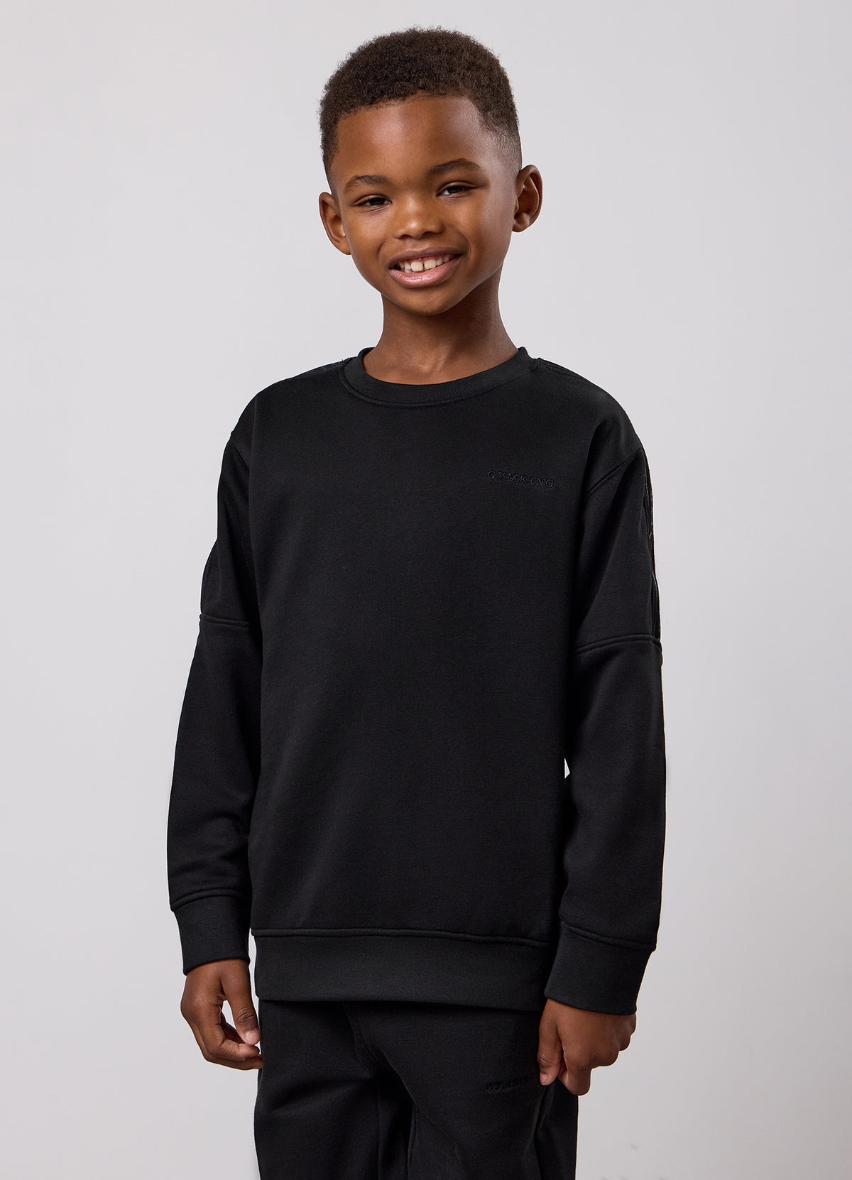 Gym King Older Kids Ascent Taped Crew - Black
