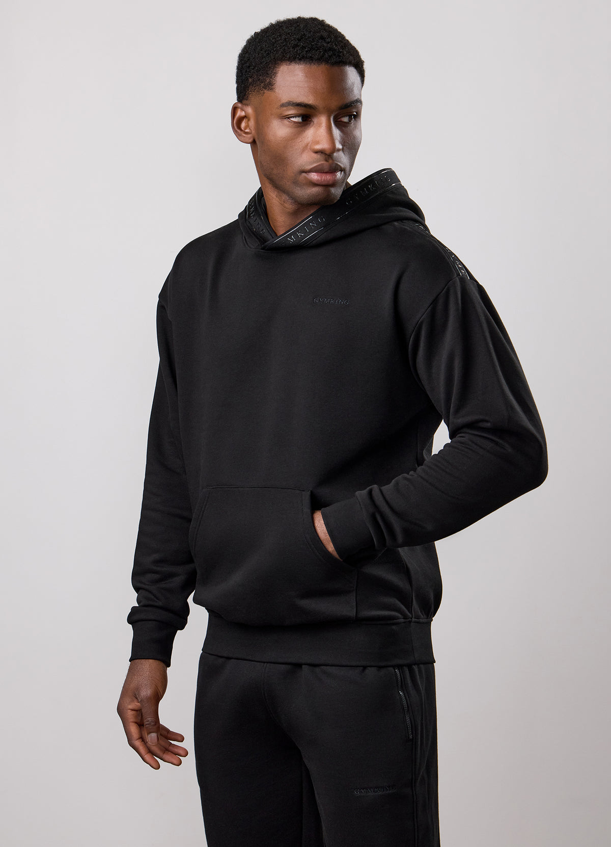 Gym King Ascent Taped Hoodie - Black