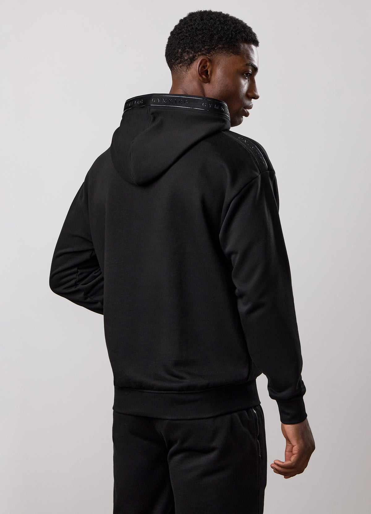 Gym King Ascent Hood Taped Tracksuit – Black