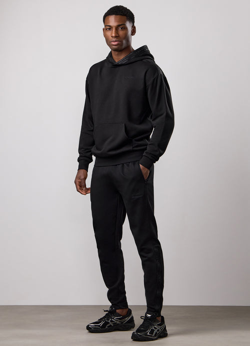 Gym King Ascent Hood Taped Tracksuit – Black