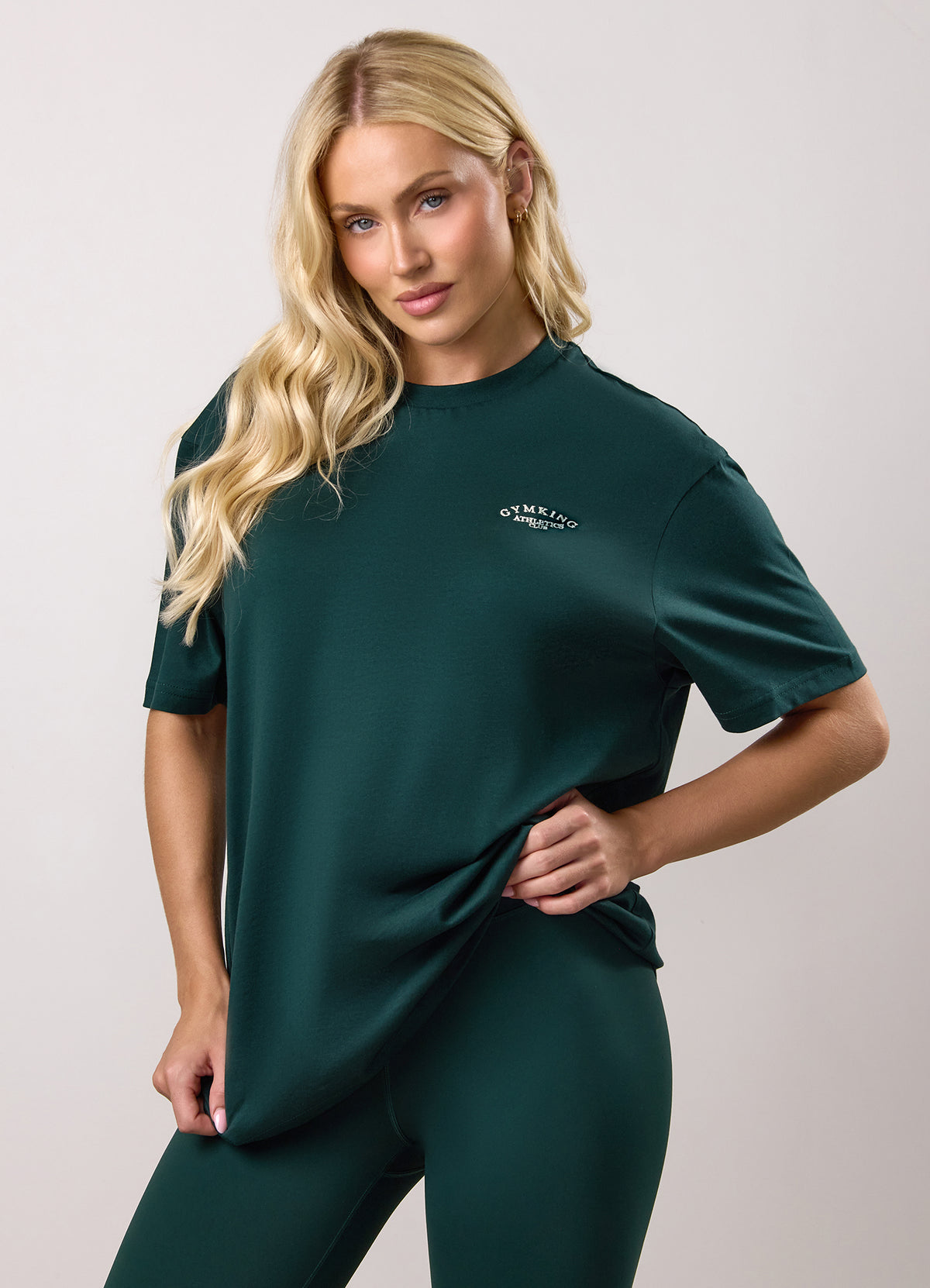 Gym King Athletics Club Boyfriend T-Shirt - Deep Forest Green