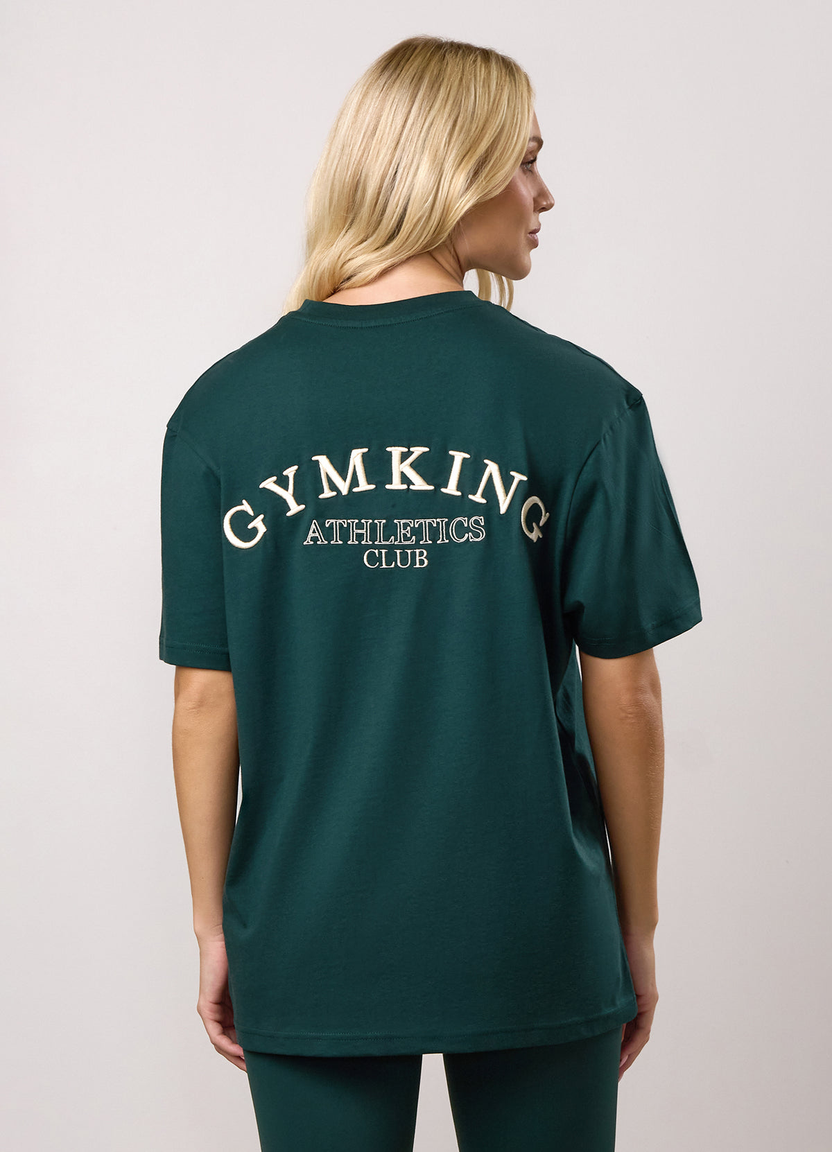 Gym King Athletics Club Boyfriend T-Shirt - Deep Forest Green
