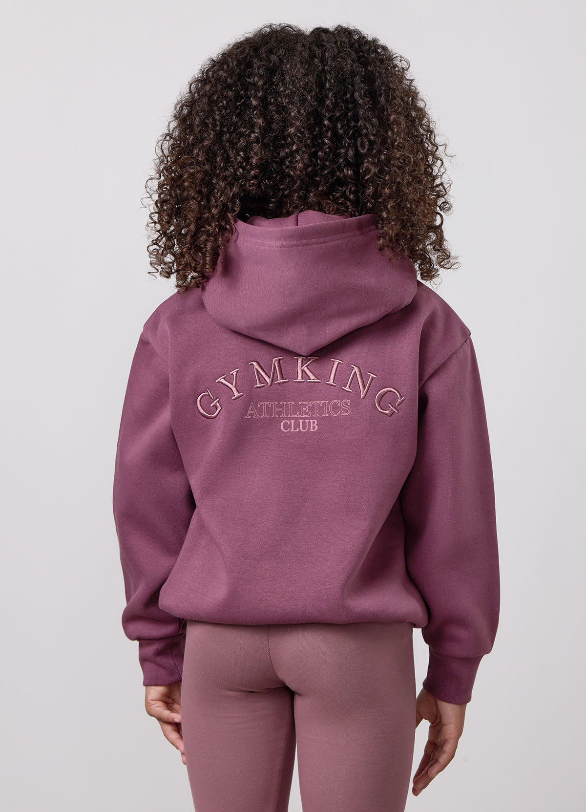 Gym King Younger Kids Athletics Club Oversized Hoodie - Mulberry