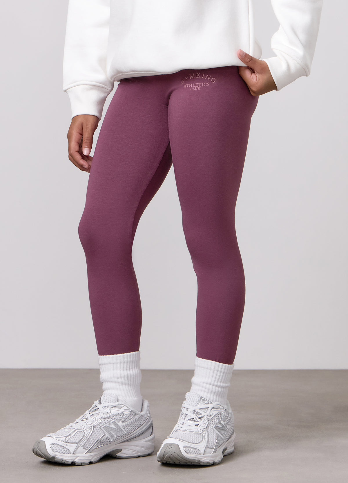 Gym King Older Kids Athletics Club Jersey Legging - Mulberry
