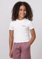 Gym King Older Kids Athletics Club Jersey Fitted T-Shirt - Cream thumbnail