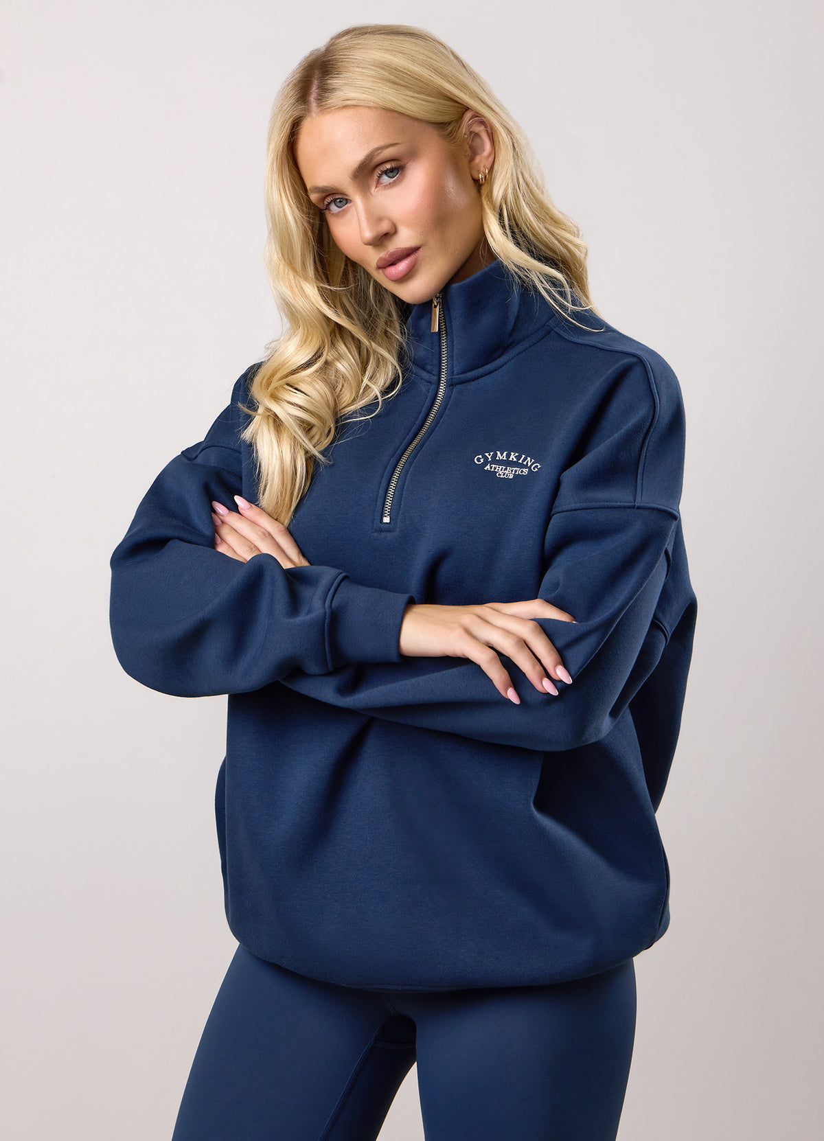 Gym King Athletics Club 1/4 Zip Funnel - Midnight