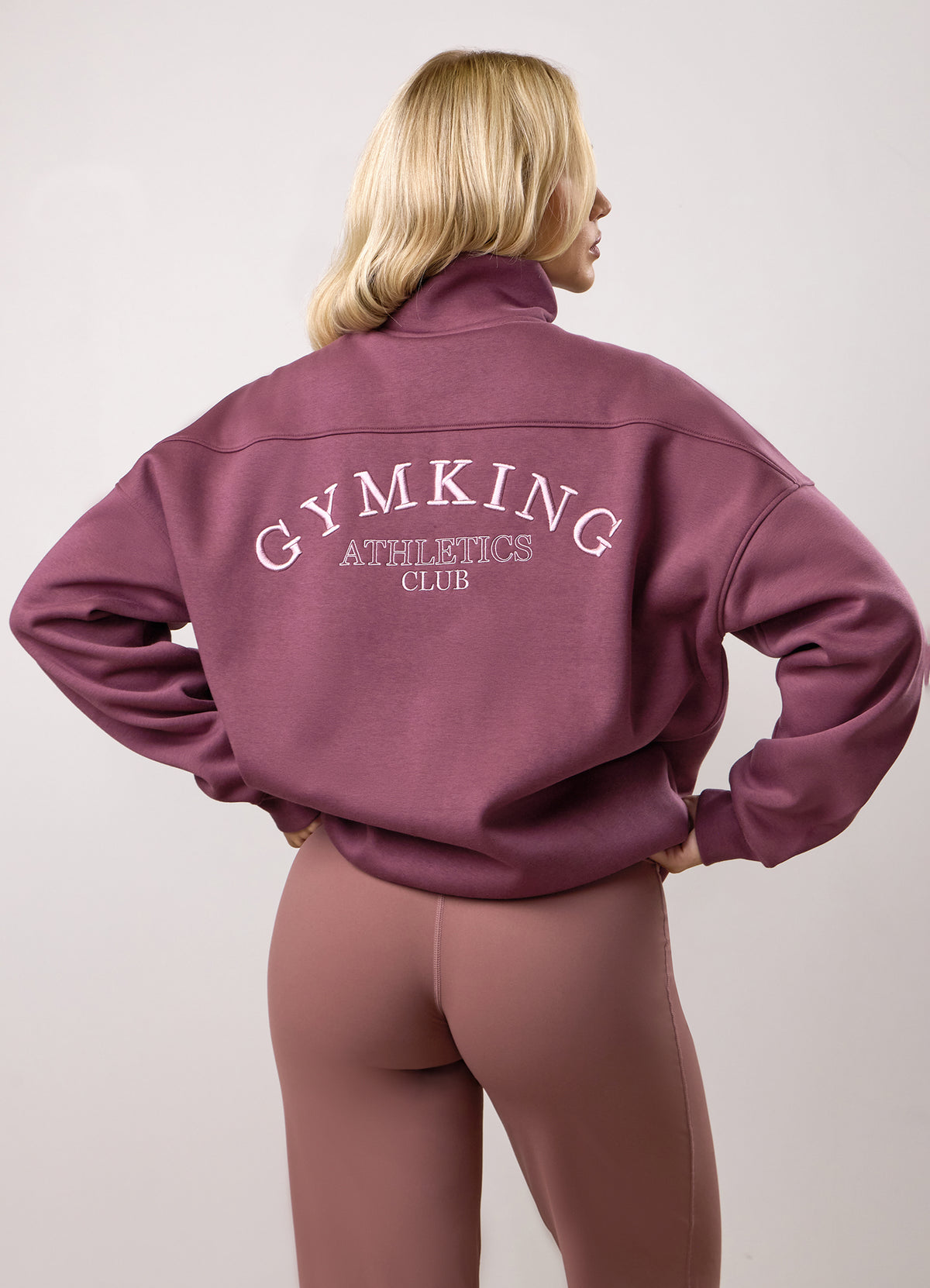 Gym King Athletics Club 1/4 Zip Funnel - Mulberry