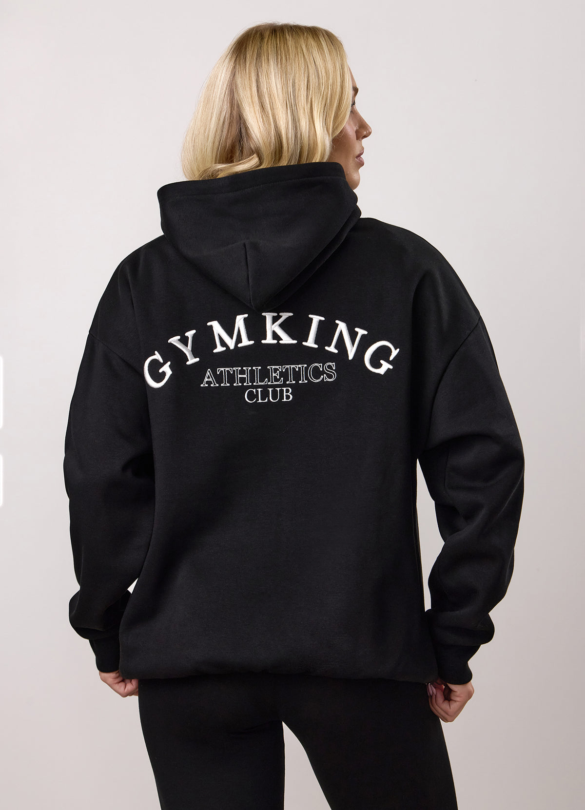Gym King Athletics Club Relaxed Fit Hoodie - Black