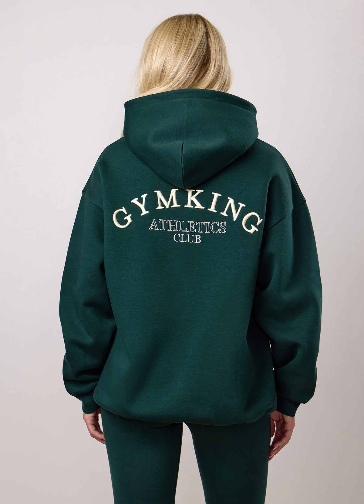 Gym King Athletics Club Relaxed Fit Hoodie - Deep Forest Green