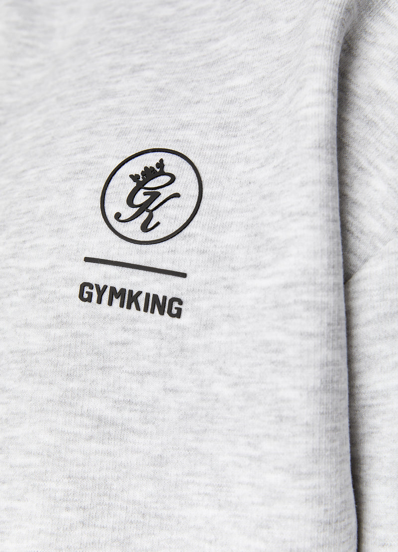 Gym King Aventus Drop Shoulder Crew - Snow Marl