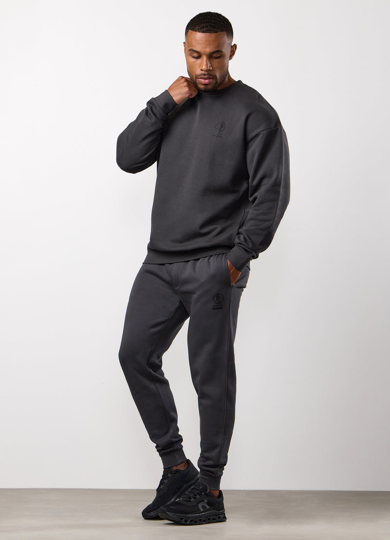 Gym King Aventus Fleece Crew - Dark Pewter