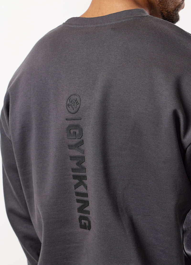 Gym King Aventus Fleece Crew - Dark Pewter