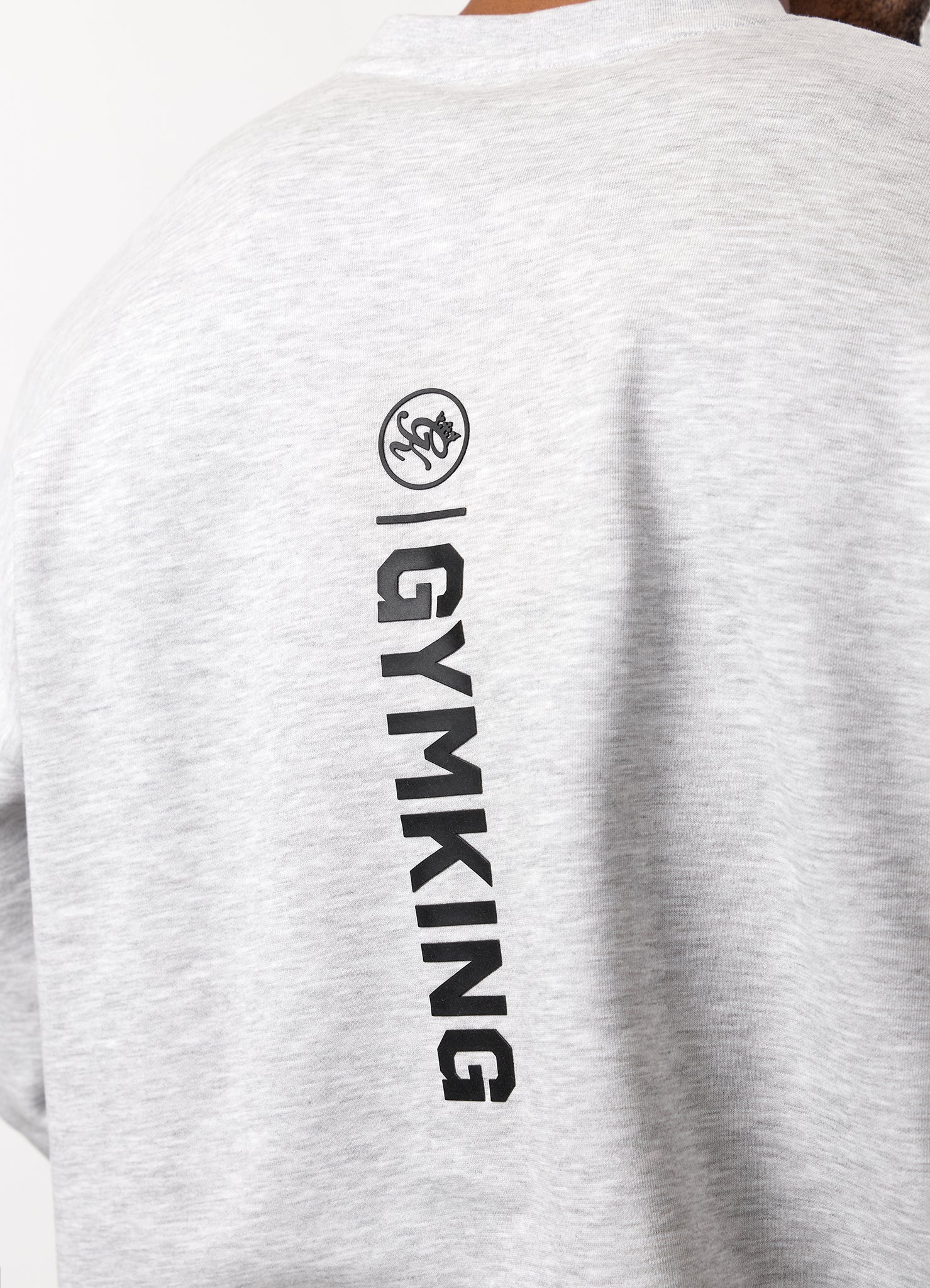 Gym King Aventus Fleece Crew - Snow Marl