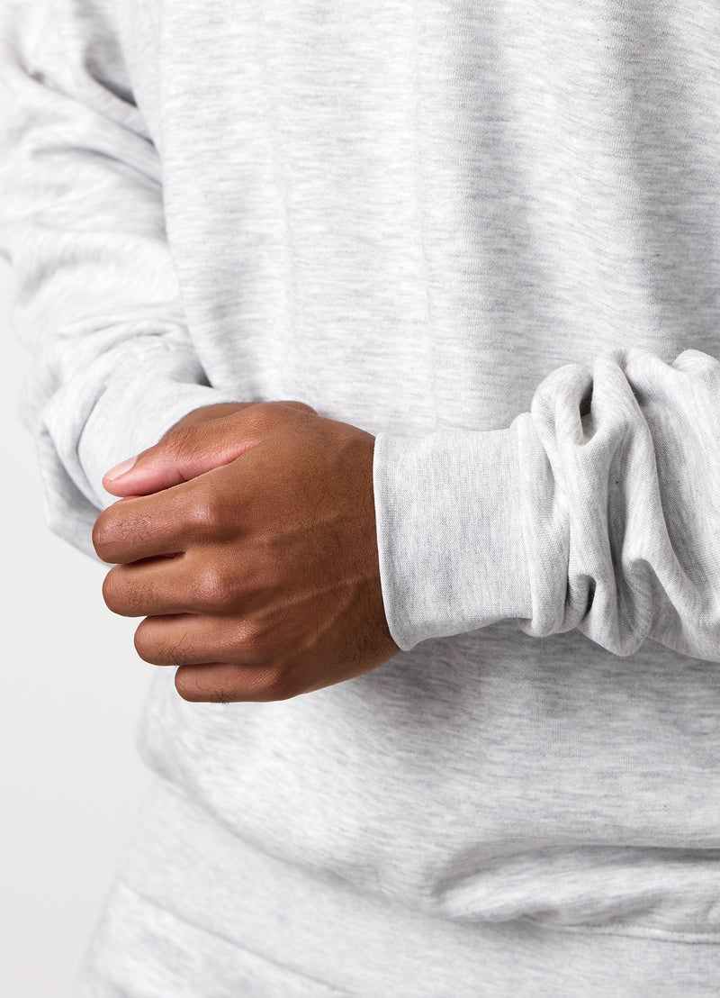 Gym King Aventus Fleece Crew - Snow Marl