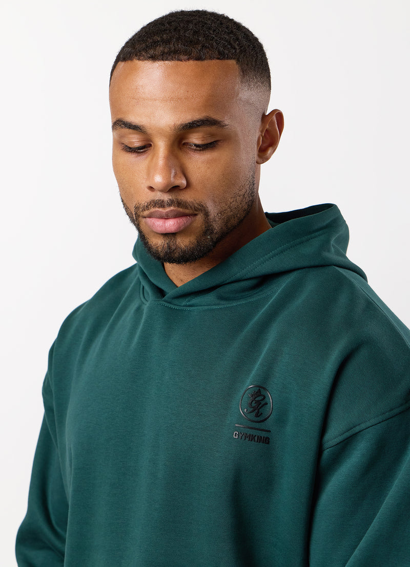 Gym King Aventus Fleece Hood Tracksuit - Deep Forest Green