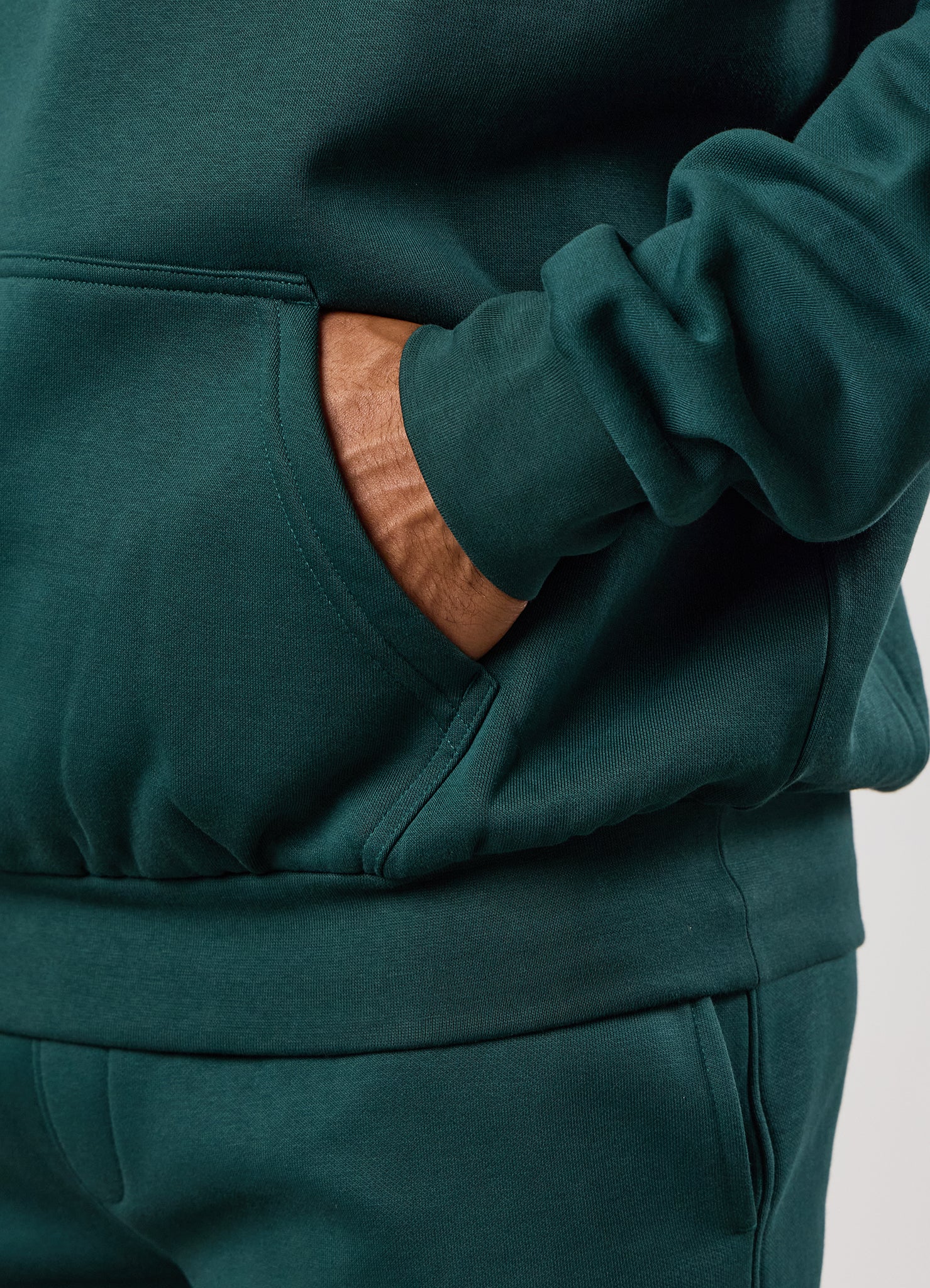 Gym King Aventus Fleece Hood - Deep Forest Green