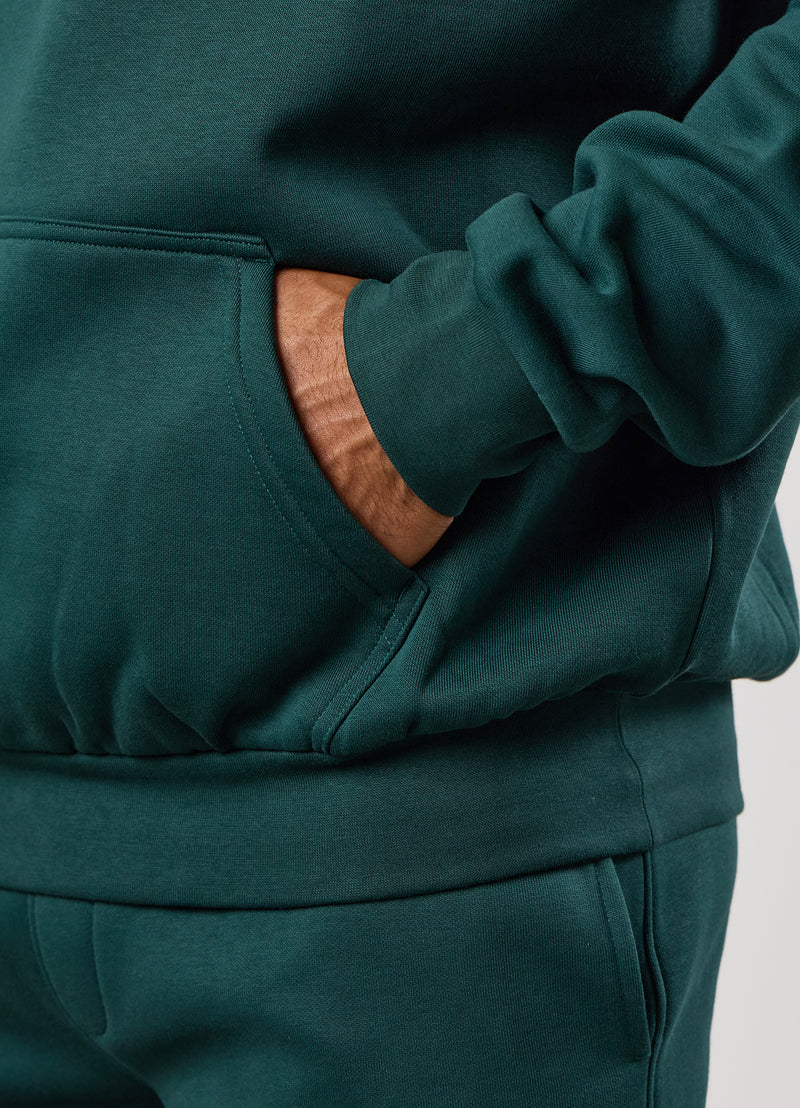 Gym King Aventus Fleece Hood Tracksuit - Deep Forest Green