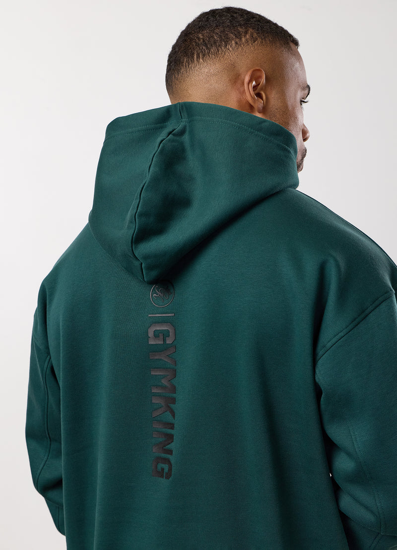 Gym King Aventus Fleece Hood - Deep Forest Green