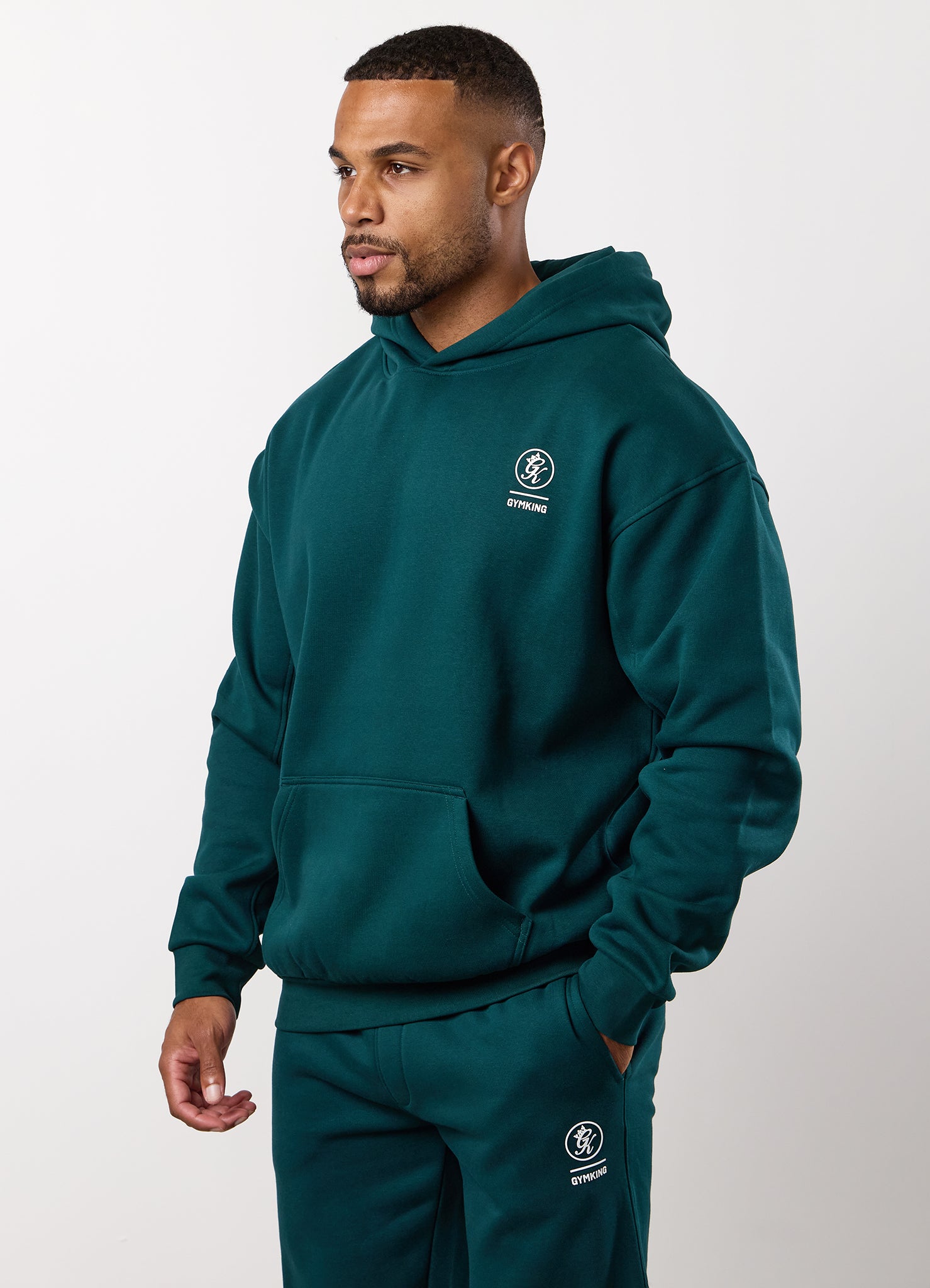Gym King Aventus Fleece Hood - Teal