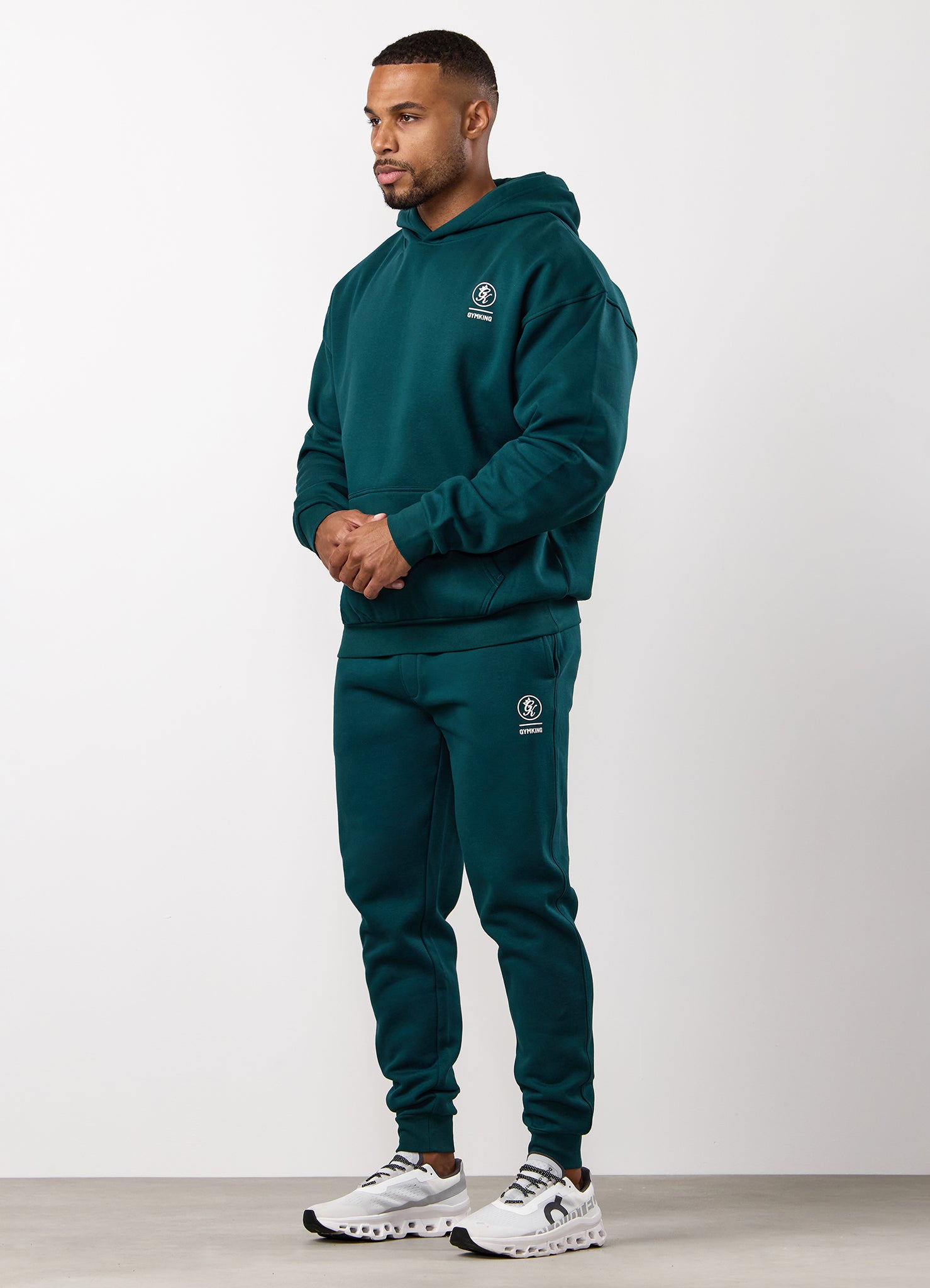 Gym King Aventus Fleece Hood Tracksuit - Teal